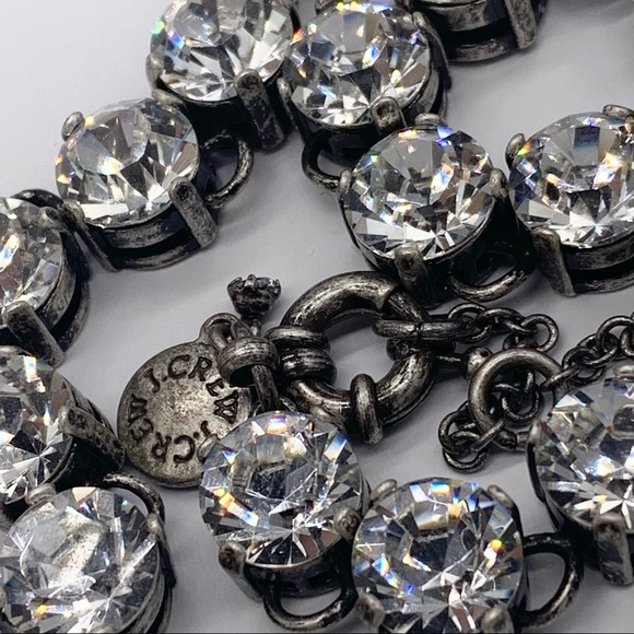 J. Crew Martha Swarovski Crystal Silver Necklace - Picture 3 of 4